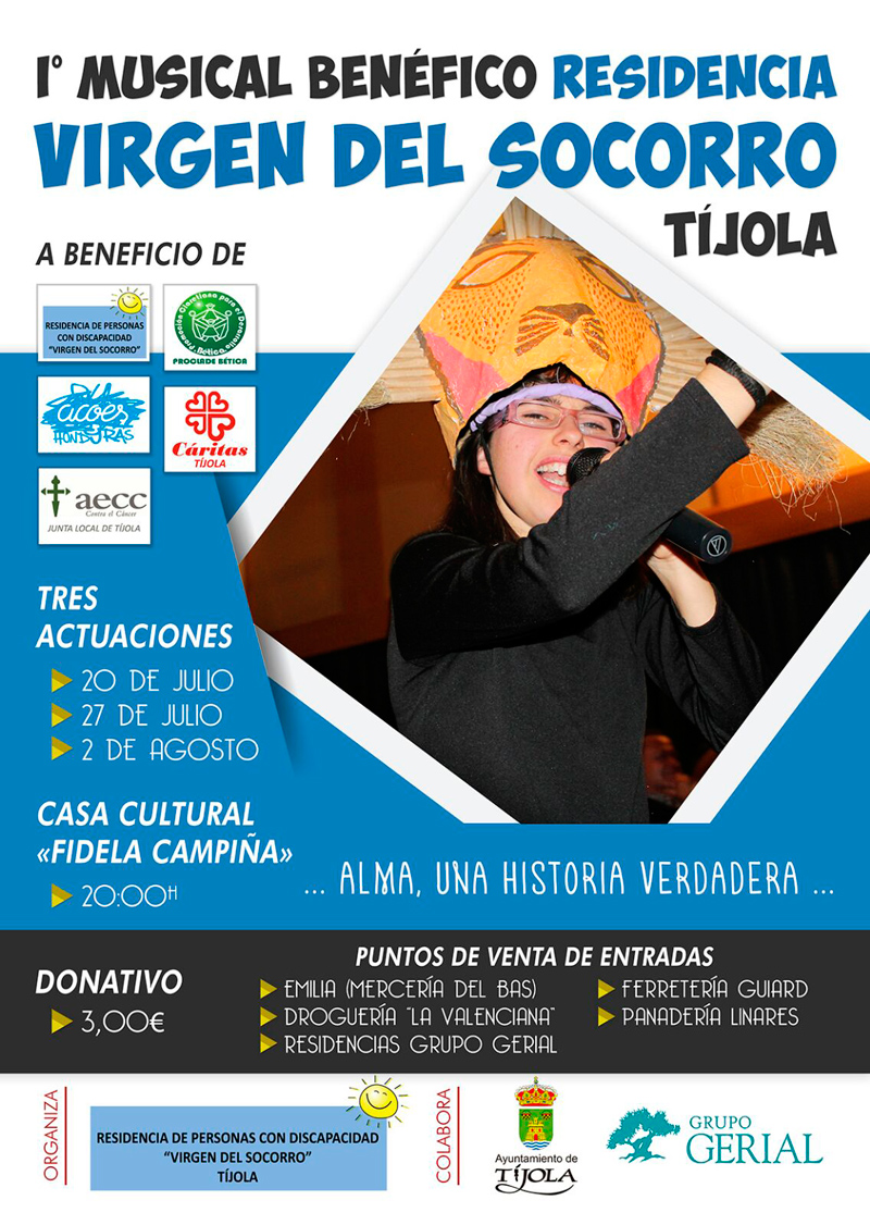 Cartel de musical benéfico