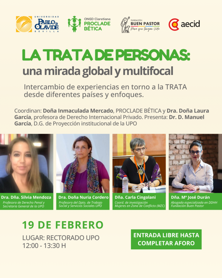 Jornada sobre la trata de personas en la UPO | 19 de febrero